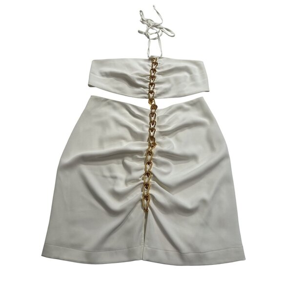 INAMORE Delmar Cut Out Dress in White - Picture 1 of 5